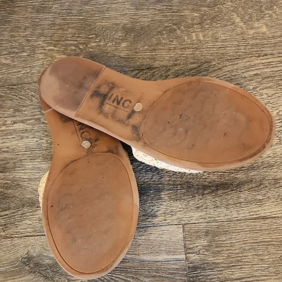 INC International Concepts Tan Woven Sandals with Crystal Accents - Picture 7 of 10